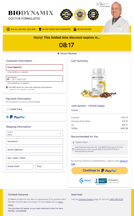 joint genesis checkout